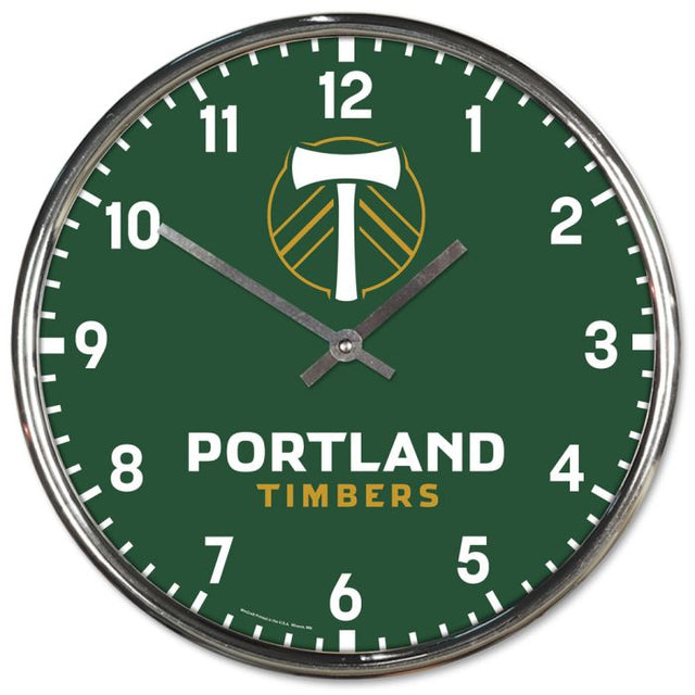 Reloj cromado de Portland Timbers