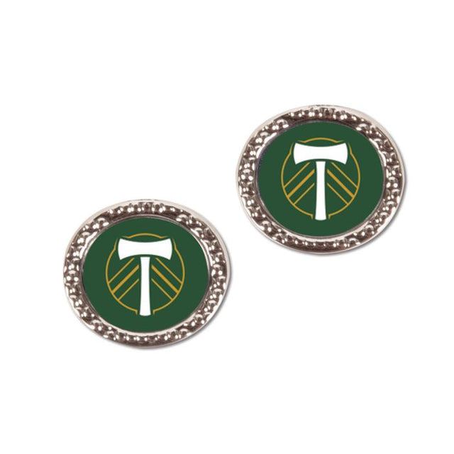 Pendientes de Portland Timbers Joyas Cardadas Redondas