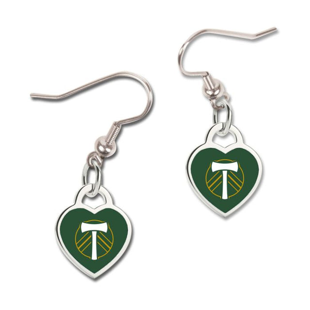 Pendientes de Portland Timbers con corazón en 3D