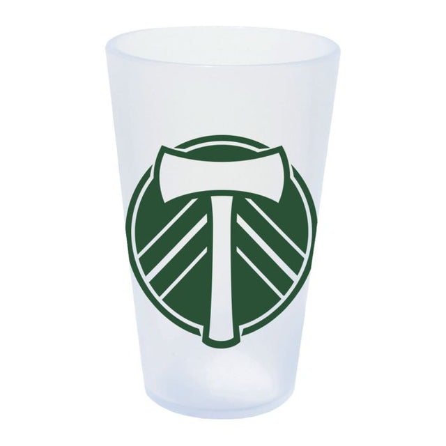 Vaso de pinta de silicona de 16 oz con forma de carámbano de Portland Timbers