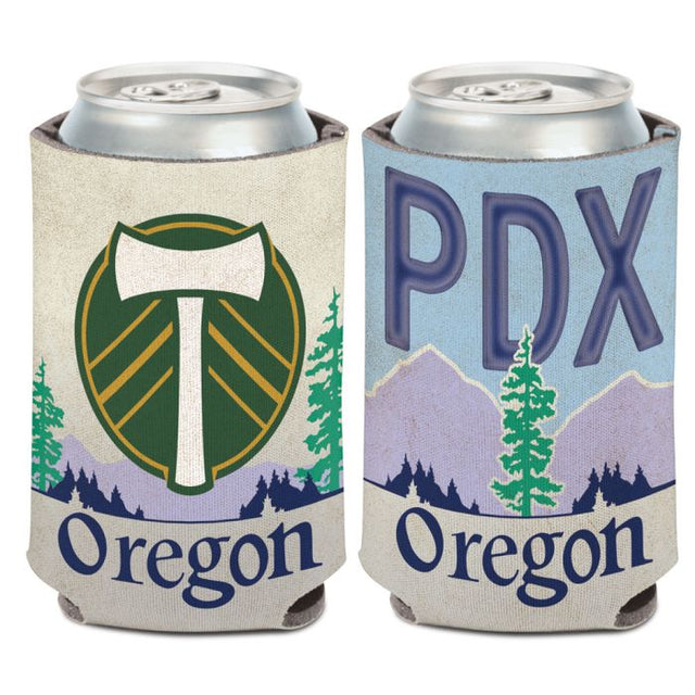 Enfriador de latas con placa de matrícula de Portland Timbers, 12 oz.