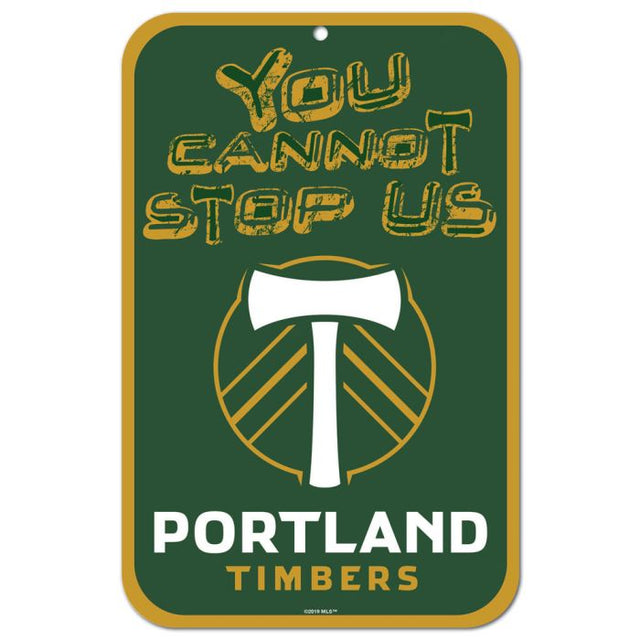 Letrero de plástico de Portland Timbers de 11" x 17"