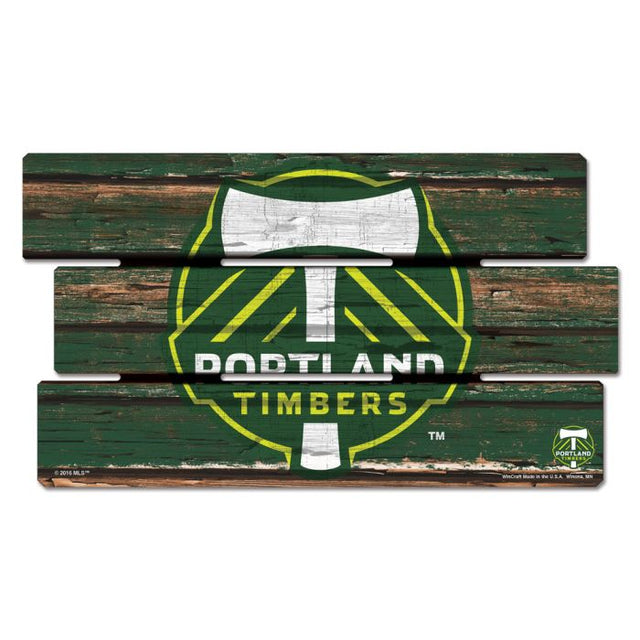 Letrero de madera de Portland Timbers de 14" x 25" y 3/8" de grosor