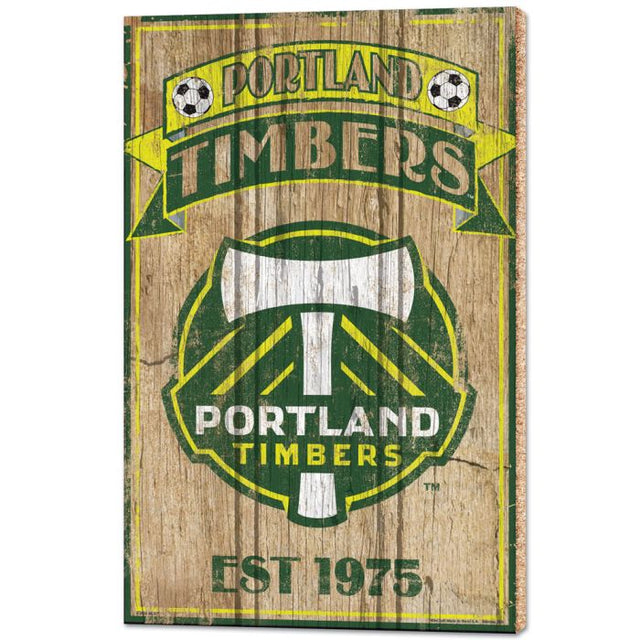 Letreros de madera de Portland Timbers: 1/2" de grosor, 15" x 24"