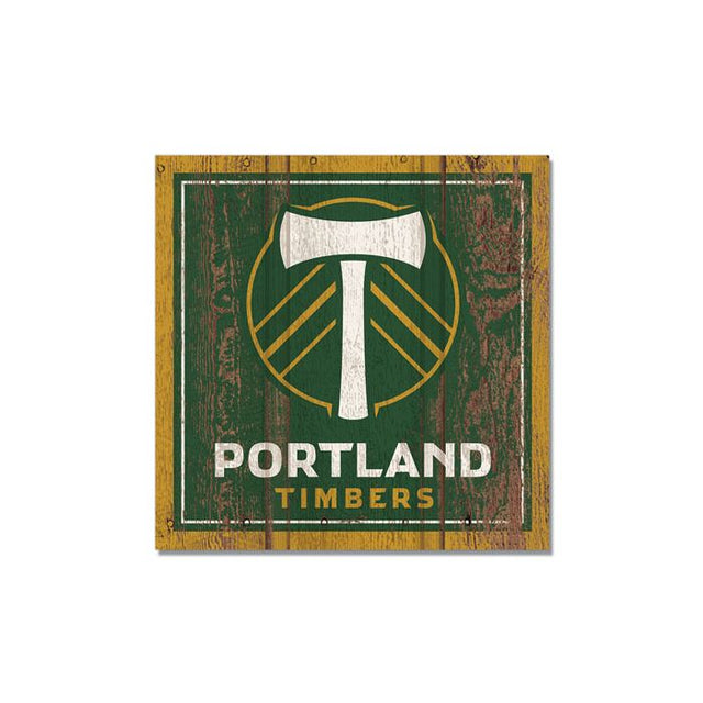 Imán de madera de Portland Timbers de 3" x 3"