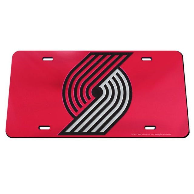 Portland Trail Blazers Acrylic Classic License Plates