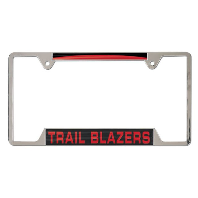 Portland Trail Blazers Inlaid Metal Lic Plt Frame 4 tab