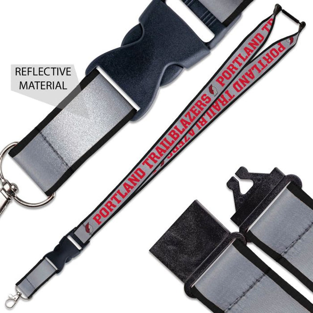 Portland Trail Blazers Lanyard w/ Buckle Reflective 1"