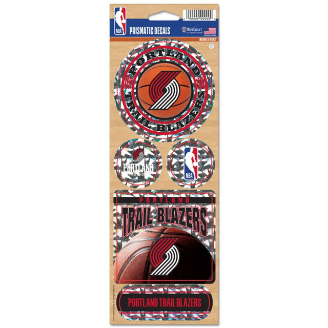 Portland Trail Blazers Prismatic Decal 4" x 11"