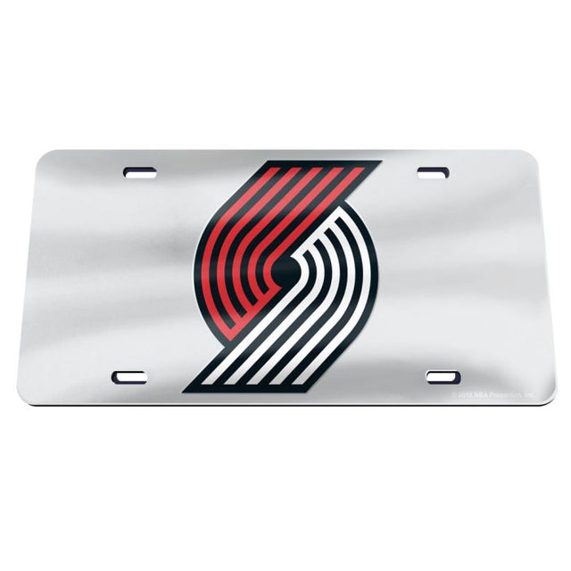 Portland Trail Blazers SILVER Specialty Acrylic License Plate