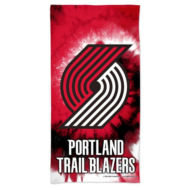 Portland Trail Blazers TDYE Spectra Beach Towel 30" x 60"