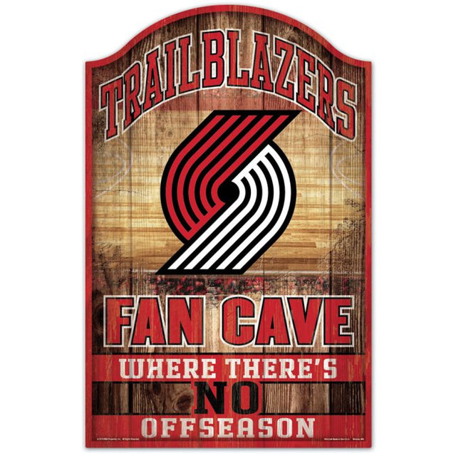 Portland Trail Blazers Wood Sign 11" x 17" 1/4" thick