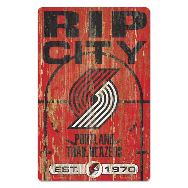 Portland Trail Blazers slogan Wood Sign 11" x 17" 1/4" thick