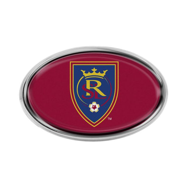 Emblema abovedado de metal cromado de Real Salt Lake