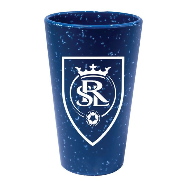 Vaso de pinta de silicona de 16 oz de color Real Salt Lake