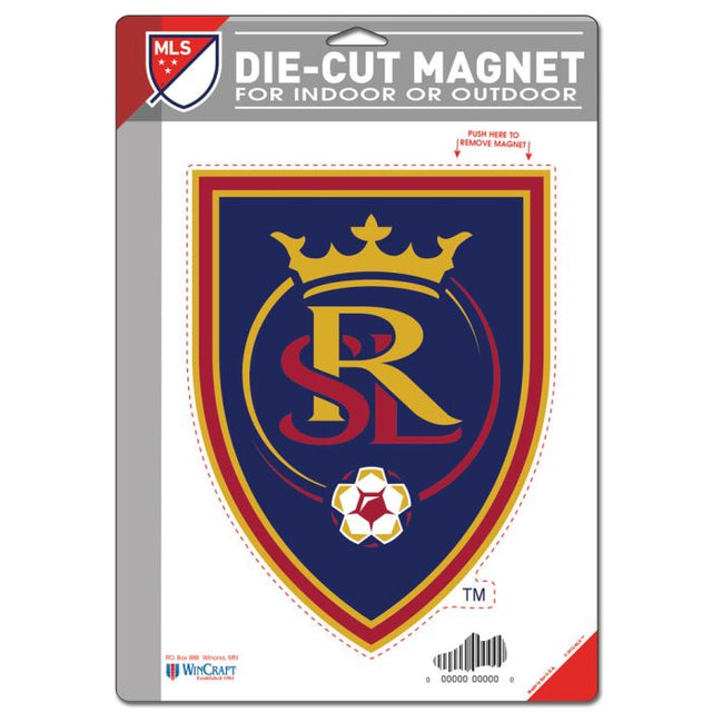 Imán troquelado con el logotipo de Real Salt Lake de 6,25" x 9"