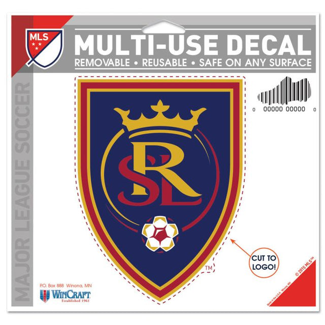 Calcomanía multiusos Real Salt Lake: cortada con el logotipo, 5" x 6"