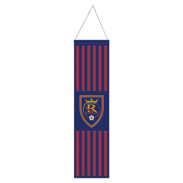 Estandarte de lana con logotipo principal de Real Salt Lake, 8" x 32"