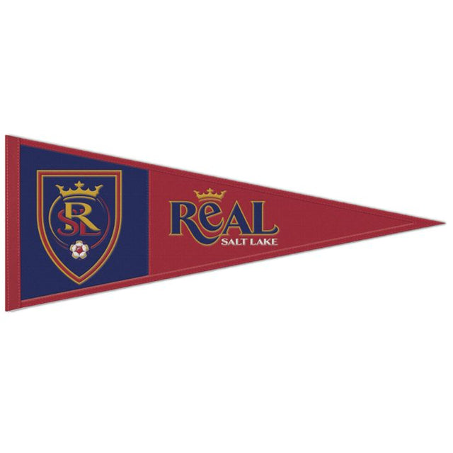 Banderín de lana con logotipo principal de Real Salt Lake, 13" x 32"