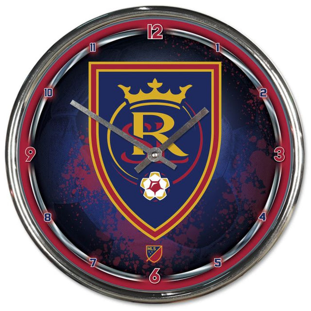 Reloj cromado con pelota de fútbol del Real Salt Lake