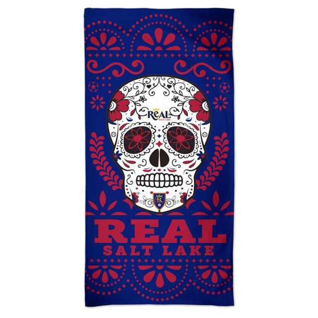 Toalla de playa Spectra de calavera de azúcar de Real Salt Lake de 30" x 60"