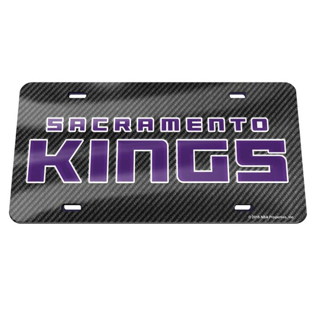 Sacramento Kings CARBON Specialty Acrylic License Plate