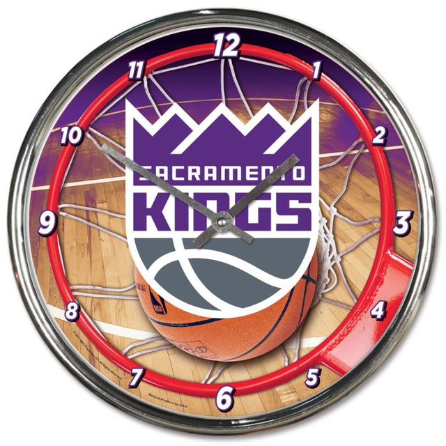 Reloj cromado de los Sacramento Kings