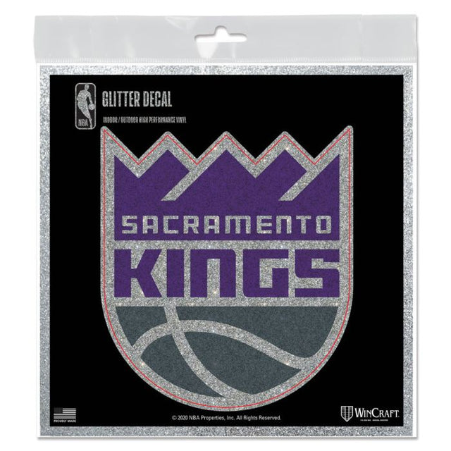 Sacramento Kings Decal Glitter 6" x 6"