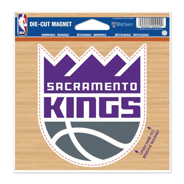 Imán troquelado de los Sacramento Kings de 4,5" x 6"