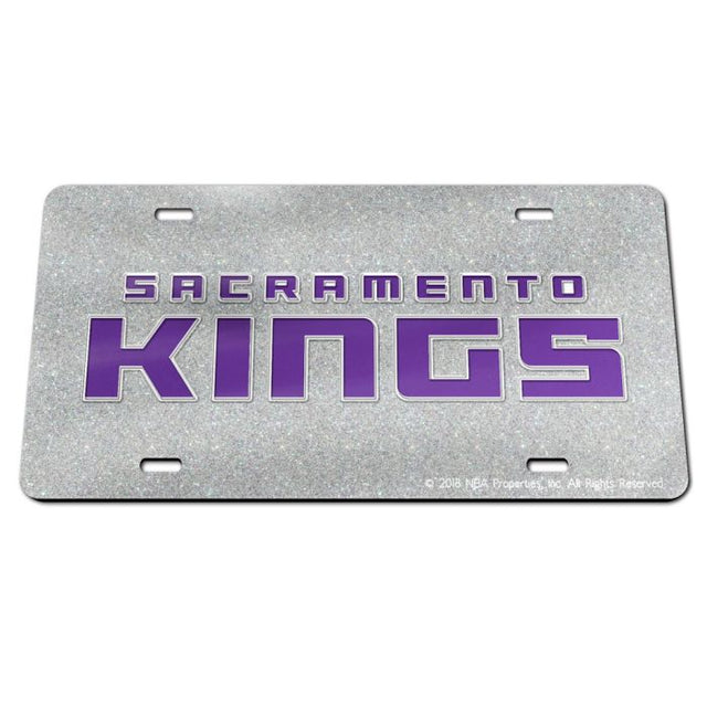 Matrícula acrílica especial con brillo de los Sacramento Kings