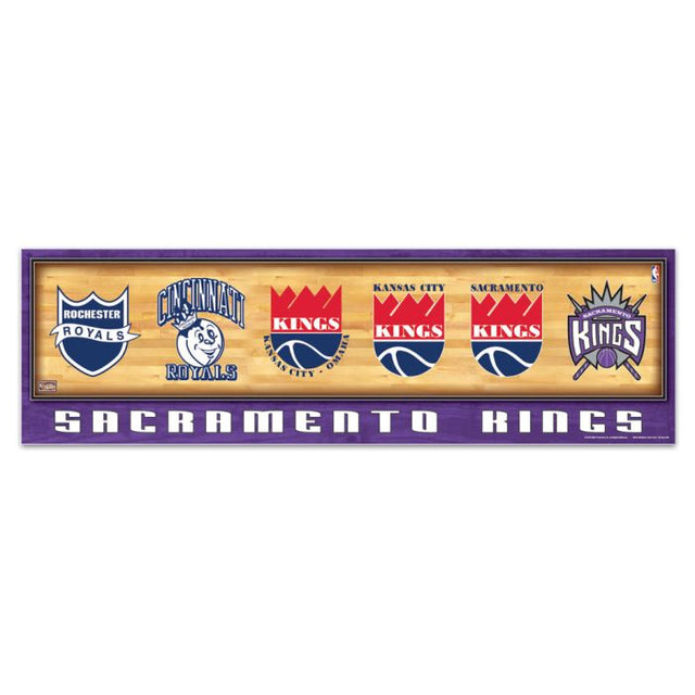 Letrero de madera de los Sacramento Kings Hardwoods de 9" x 30"