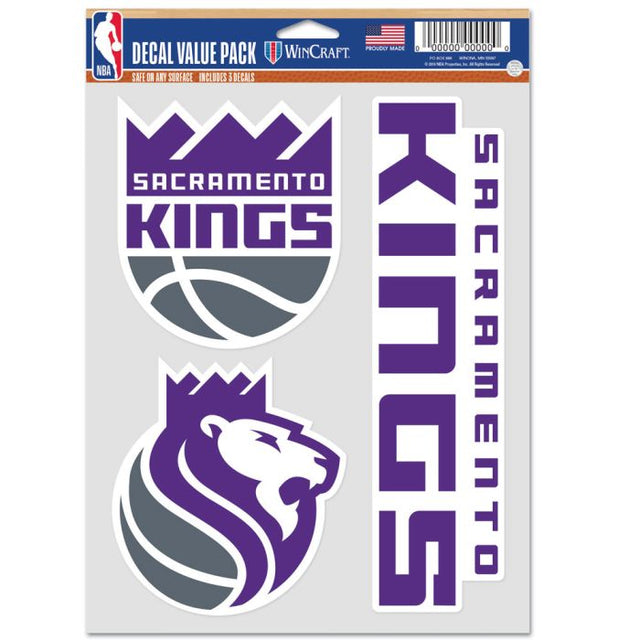 Paquete multiusos para 3 fanáticos de los Sacramento Kings