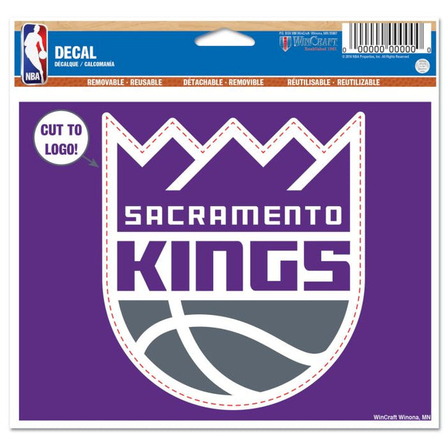 Calcomanía multiusos de Sacramento Kings: logotipo recortado de 5" x 6"