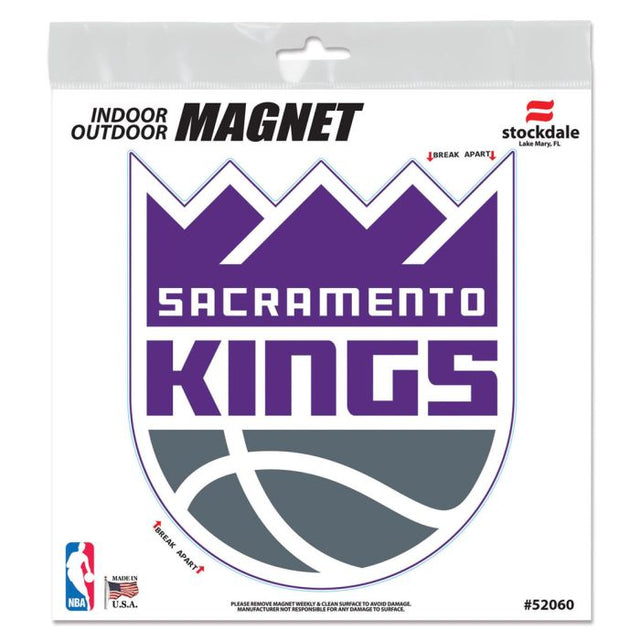 Imanes para exteriores de los Sacramento Kings, 6" x 6"