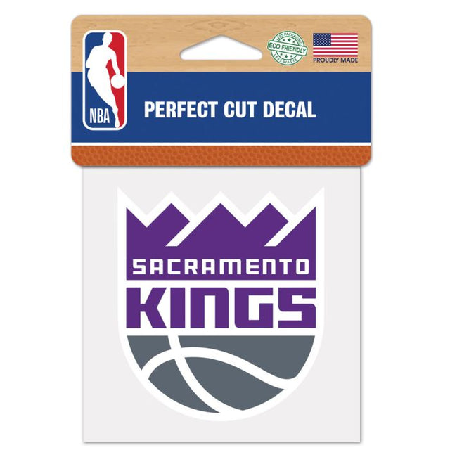 Calcomanía de color de corte perfecto de los Sacramento Kings de 4" x 4"