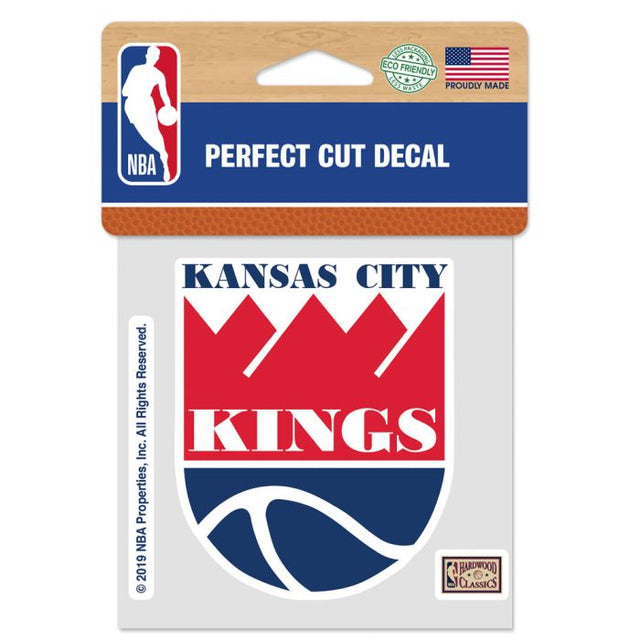 Calcomanía de color de corte perfecto de los Sacramento Kings de 4" x 4"