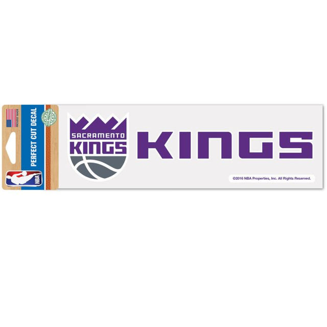 Calcomanías de los Sacramento Kings de corte perfecto de 3" x 10"