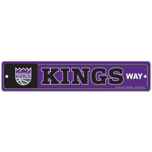 Letrero de Sacramento Kings Street/Zone de 3,75" x 19"