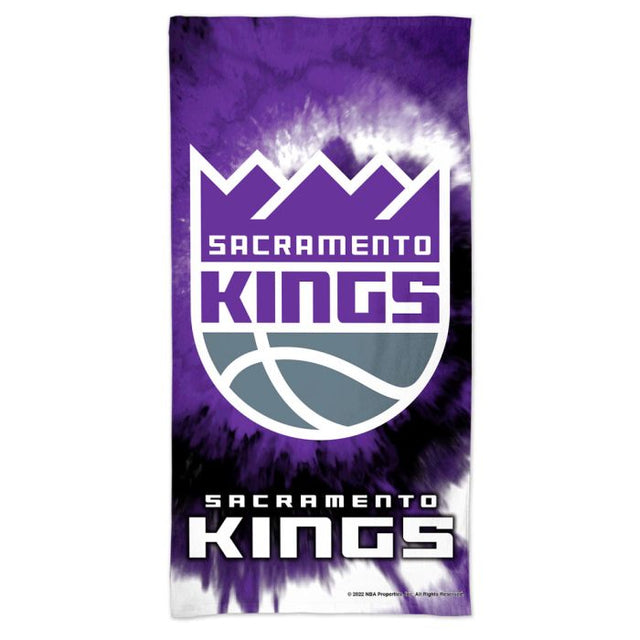 Toalla de playa Spectra TDYE de Sacramento Kings de 30" x 60"