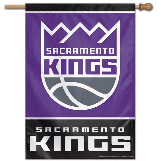 Bandera vertical de los Sacramento Kings de 28" x 40"