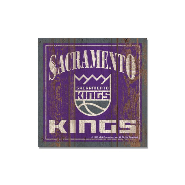 Sacramento Kings Wooden Magnet 3" X 3"