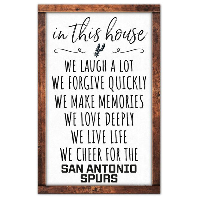 San Antonio Spurs Box list Wood Sign 11" x 17" 1/4" thick