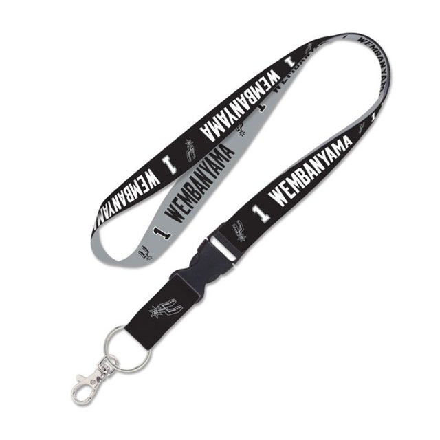 San Antonio Spurs Lanyard w/detachable buckle 1" Victor Wembanyama