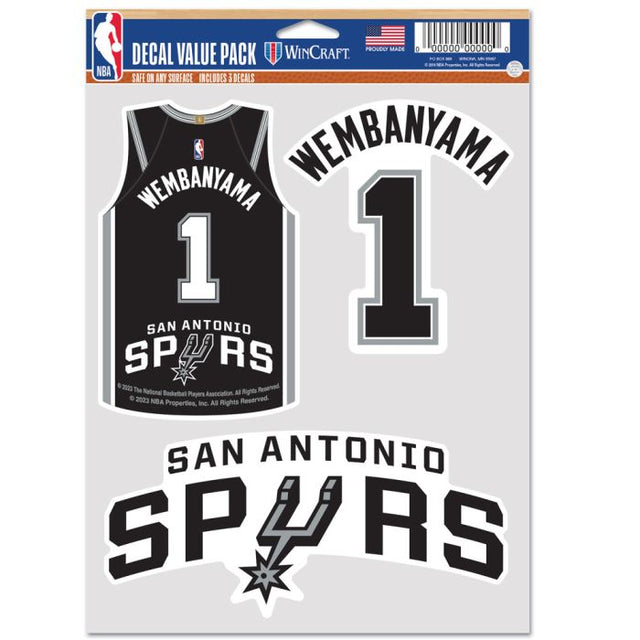 San Antonio Spurs Multi Use 3 Fan Pack Victor Wembanyama