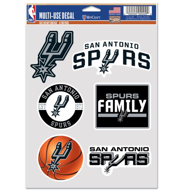 San Antonio Spurs Multi Use 6 Fan Pack