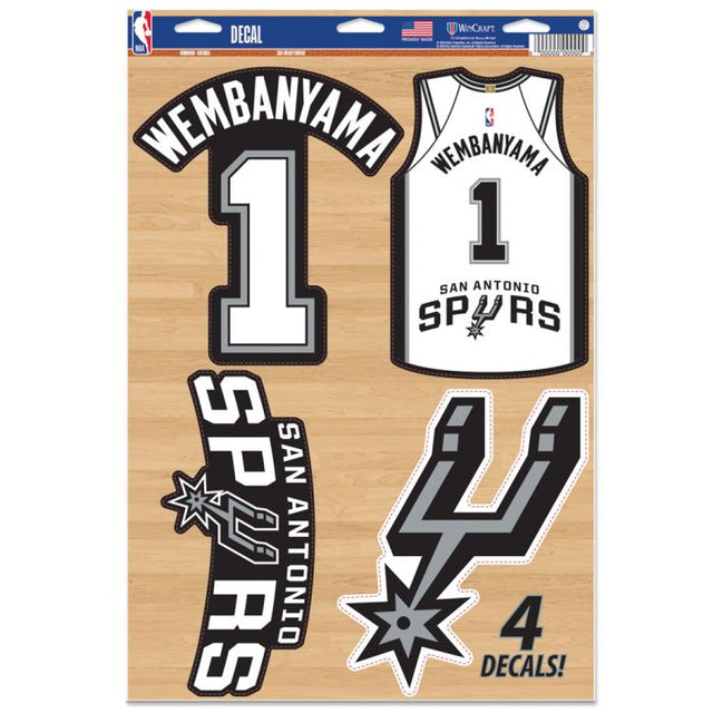 San Antonio Spurs Multi-Use Decal 11" x 17" Victor Wembanyama