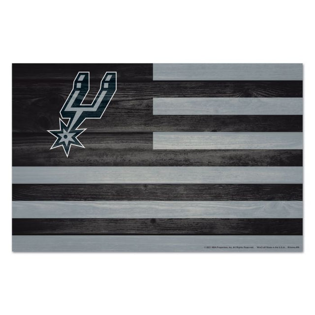 San Antonio Spurs Wood Sign 11" x 17" 1/4" thick