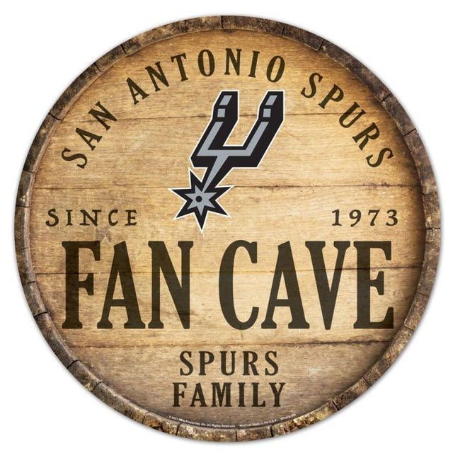 San Antonio Spurs Wood Sign 14" Rnd