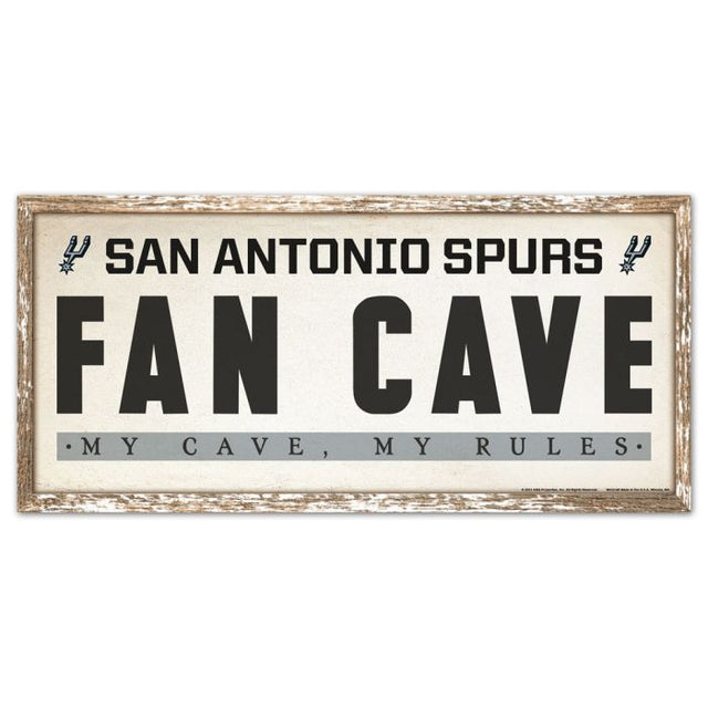 San Antonio Spurs Wood Sign 8" x 17"