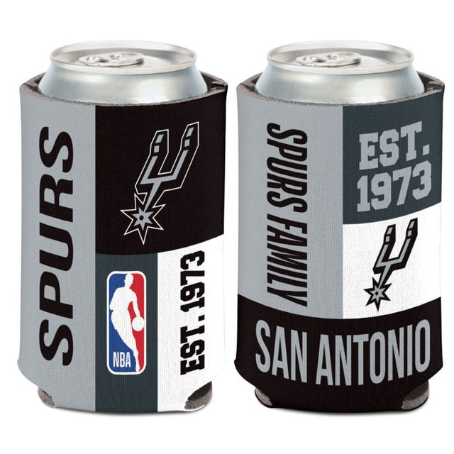 San Antonio Spurs color block Can Cooler 12 oz.